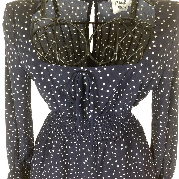 Princess Polly “Polka Dot Smocked-Waist” Mini Dress | US 4 / AU 8 - Picture 3 of 12